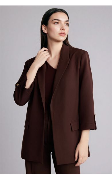DeFacto Regular Fıt Blazer Ceket Kahve