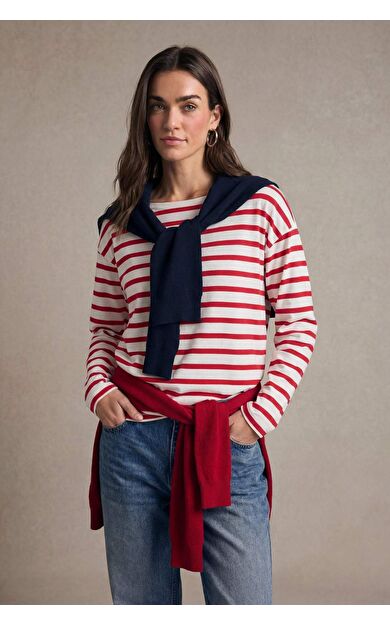 Relax Fıt Kayık Yaka Premium Uzun Kollu Tişört