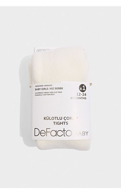 DeFacto Kız Bebek Dikişsiz Pamuklu Havlu Çorap