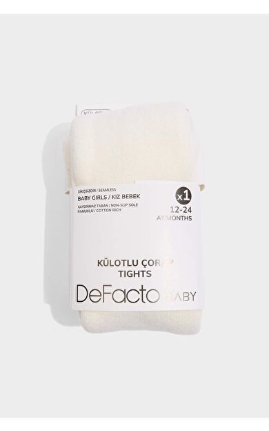 DeFacto Kız Bebek Dikişsiz Pamuklu Havlu Çorap