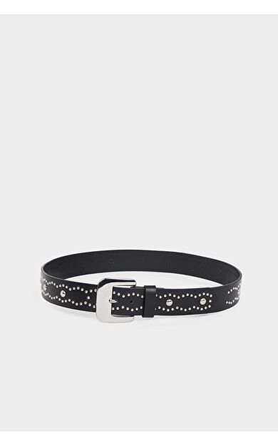 Kadın Dikdörtgen Toka Suni Deri Günlük Kemer