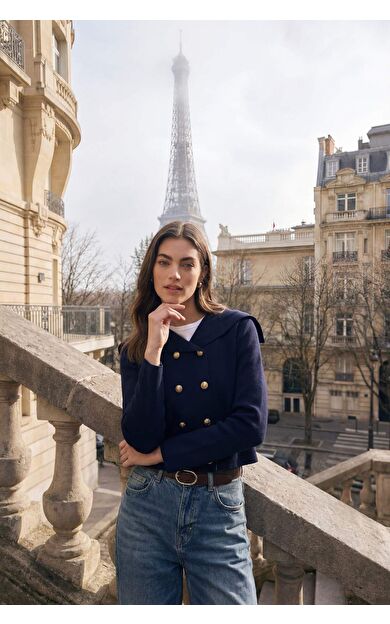 Regular Fit Şal Yaka Triko Hırka