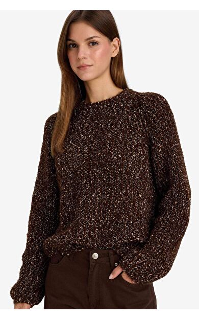 Oversize Geniş Kalıp Bisiklet Yaka Triko Kazak