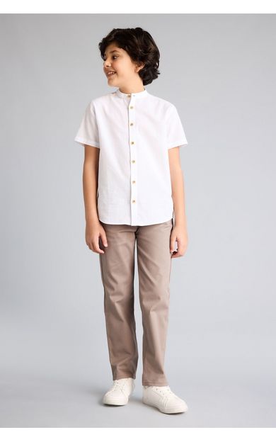DeFacto Regular Fıt Düz Paça Gabardin Pantolon Erkek Çocuk Bej G8009A826SPBG250