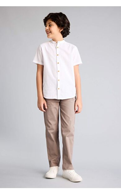 DeFacto Regular Fıt Düz Paça Gabardin Pantolon Erkek Çocuk