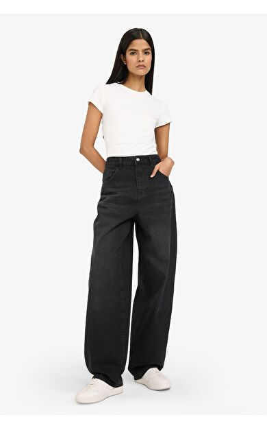 DeFacto Baggy Fit Yüksek Bel Uzun Jean Pantolon