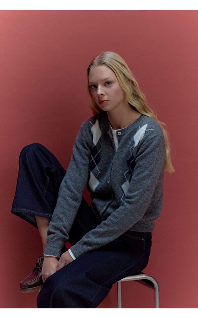 Regular Fit Bisiklet Yaka Hırka