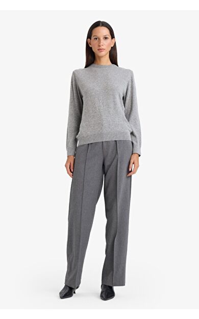 DeFacto Straight Fit Yüksek Bel Düz Paça Twill Pantolon