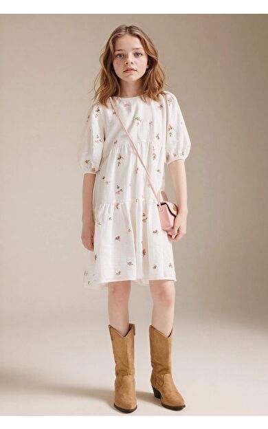 DeFacto Pamuklu Elbise Kız Çocuk