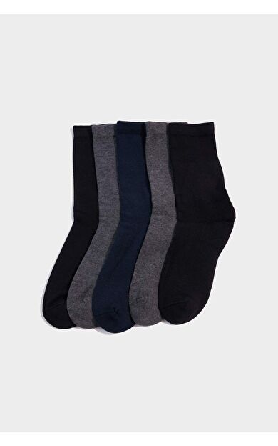 Erkek Çocuk Dikişsiz 5'li Modal Havlu Çorap