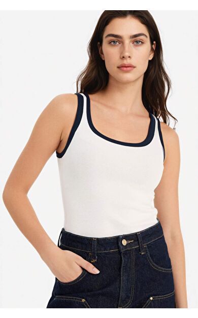 Fıtted U Yaka Ribana Atlet