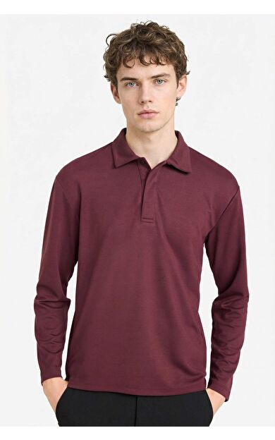 Regular Fıt Polo Yaka Sweatshirt