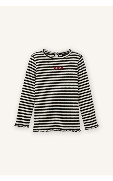 Regular Fıt Bisiklet Yaka Uzun Kollu Tişört Kız Bebek