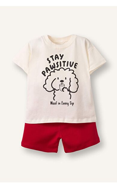 Hayvan Desenli 2'li Takım Erkek Bebek