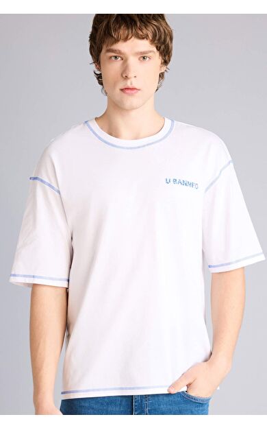 DeFacto %100 Pamuk Boxy Fit Baskılı Tişört