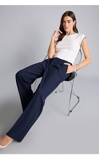 DeFacto Wıde Leg Fermuarlı Yüksek Bel Standart Boy Pantolon