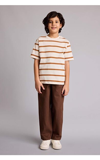 Barrel Fıt Düz Paça Gabardin Pantolon Erkek Çocuk