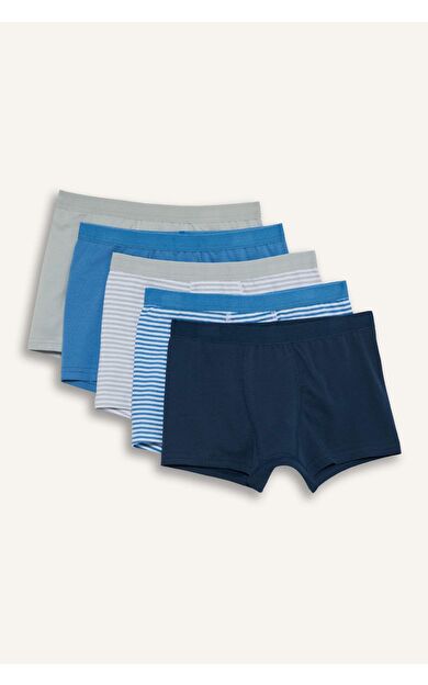 Çizgili Penye 5'li Boxer Erkek Çocuk