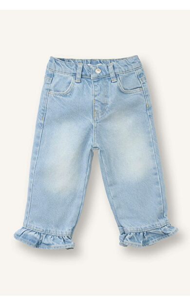 Wıde Leg Geniş Paça Pamuklu Pantolon Kız Bebek