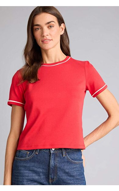 DeFacto Regular Fıt Bisiklet Yaka Basıc Düz Kısa Kollu Tişört