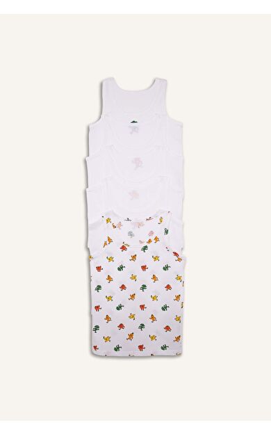 Yiyecek Baskılı 5'li Atlet Erkek Çocuk