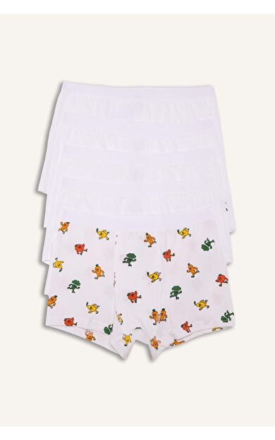 DeFacto Yiyecek Baskılı Penye 5'li Boxer Erkek Çocuk