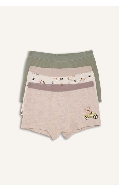 DeFacto Ayı Baskılı Penye 3'lü Boxer Erkek Çocuk