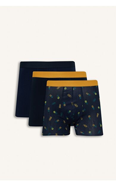 DeFacto Regular Fıt Meyve Desenli 3'lü Boxer Set
