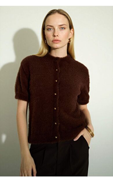 Regular Fit Bisiklet Yaka Triko Hırka