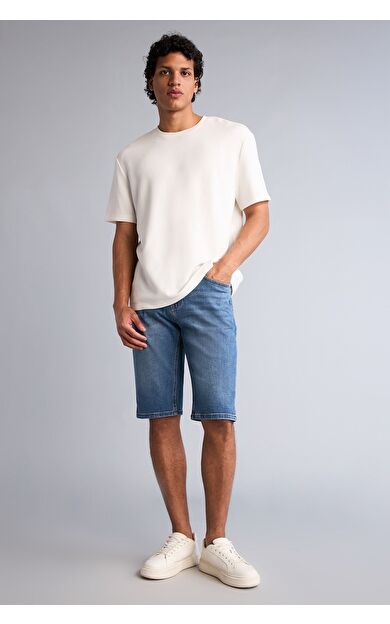 DeFacto Regular Fıt Bermuda Jean Şort
