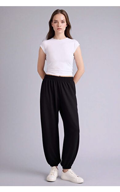 Balloon Fıt Basıc Düz Pantolon