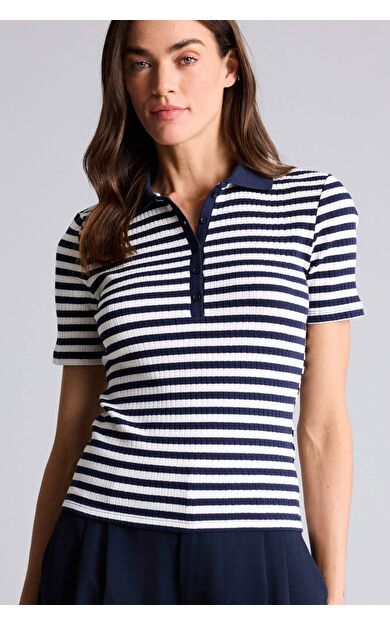 Slım Fıt Polo Yaka Kısa Kollu Polo Tişört