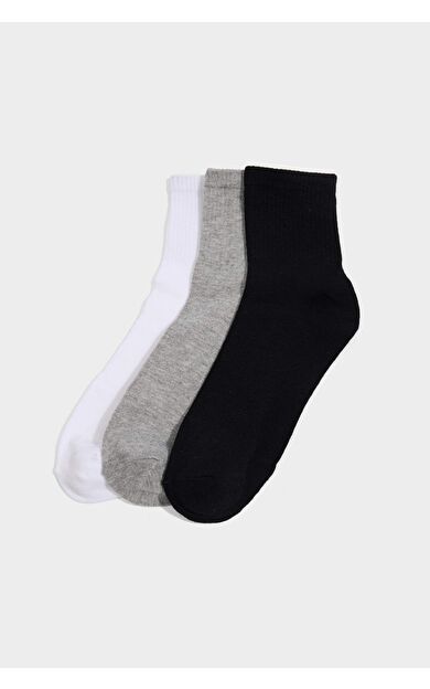 Erkek Dikişsiz 3'lü Bambu Soket Çorap