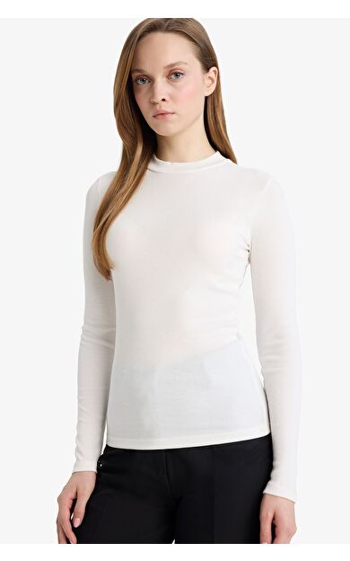 DeFacto Slim Fit Dar Kesim Uzun Kollu Tunik