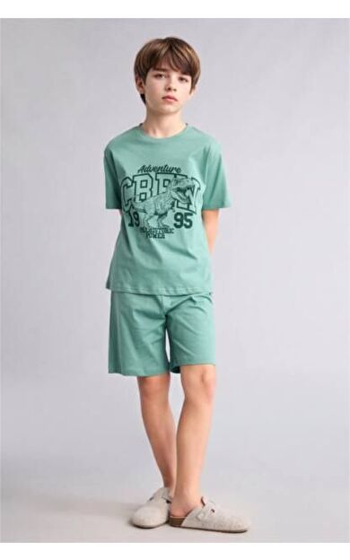 DeFacto Regular Fıt Baskılı 2'li Pijama Takımı Erkek Çocuk
