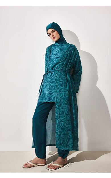 DeFacto Regular Fıt Baskılı 3'lü Burkini Mayo