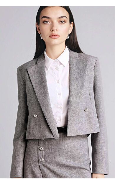 DeFacto Boxy Fıt Ceket Yaka Blazer Ceket