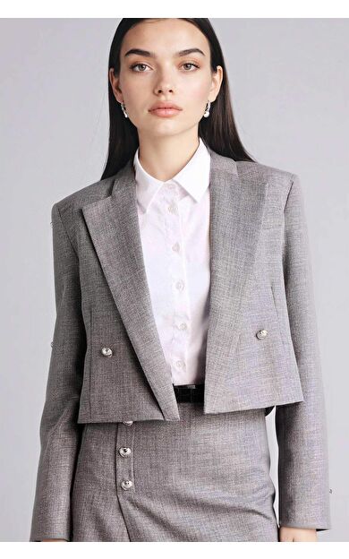 Boxy Fıt Ceket Yaka Blazer Ceket