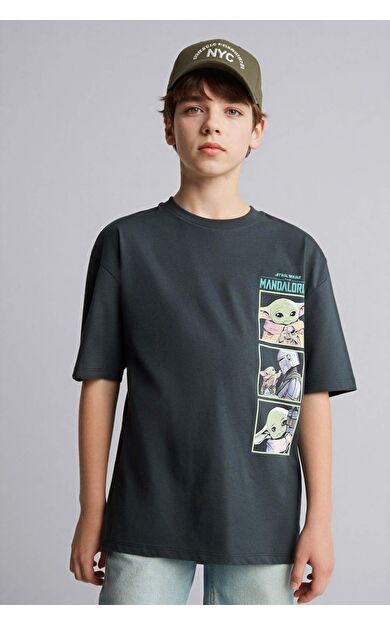 DeFacto Star Wars Oversıze Bisiklet Yaka Kısa Kollu Tişört Erkek Çocuk