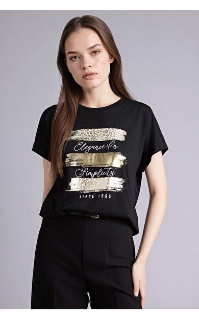 DeFacto Relax Fıt Bisiklet Yaka Hayvan Baskılı Kısa Kollu Tişört