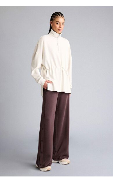 Wıde Leg Cepli Geniş Paça Uzun Modal Sporcu Pantolon