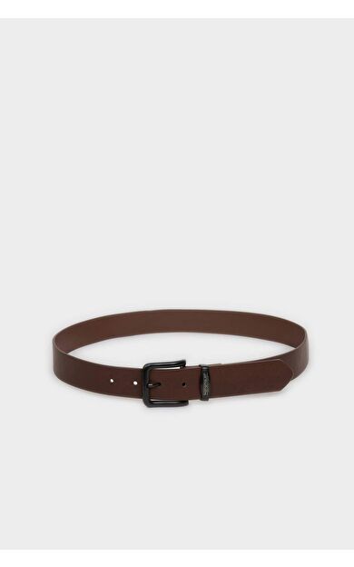 Erkek Dikdörtgen Toka Suni Deri Günlük Kemer