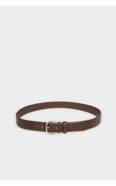 Erkek Dikdörtgen Toka Suni Deri Klasik Kemer