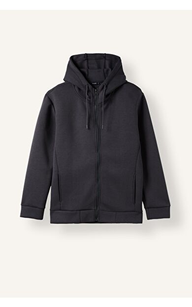 DeFacto Pamuklu Regular Fit Kapüşonlu Fermuarlı Sweatshirt
