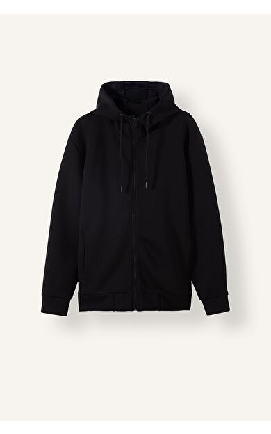 DeFacto Pamuklu Regular Fit Kapüşonlu Fermuarlı Sweatshirt