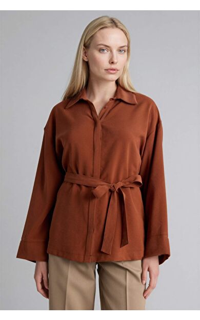 DeFacto Relax Fıt Gömlek Yaka Uzun Kollu Gömlek