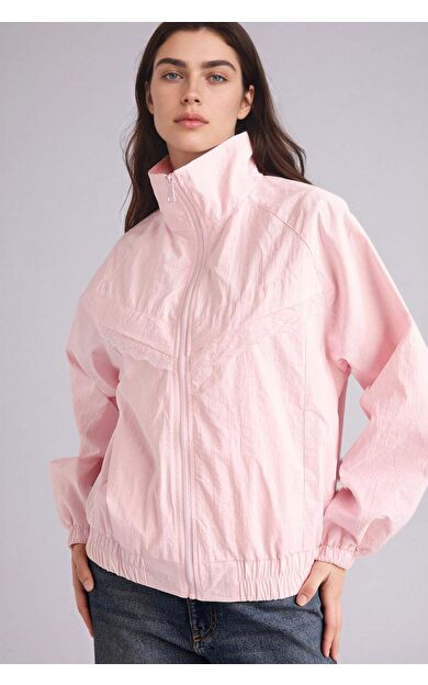 Dik Yaka Astarlı Paraşüt Ceket