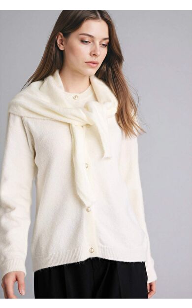 Regular Fıt Bisiklet Yaka Triko Hırka