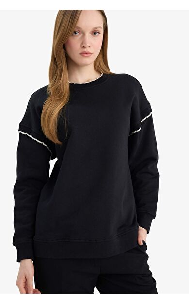 Regular Fıt Bisiklet Yaka Sweatshirt Tunik