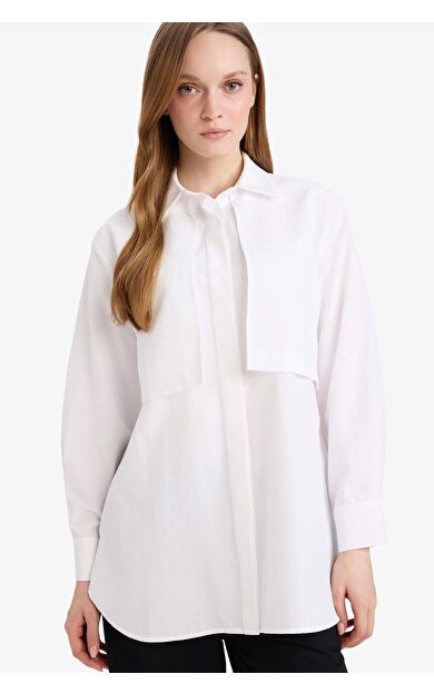 Regular Fit Poplin Uzun Kollu Tunik